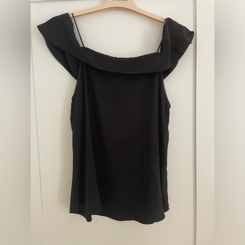 Naked Zebra Black Off the Shoulder Blouse